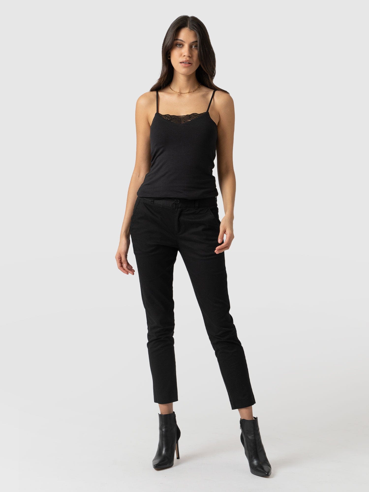 Eden Chino Black - Women's Pants | Saint + Sofia® USA